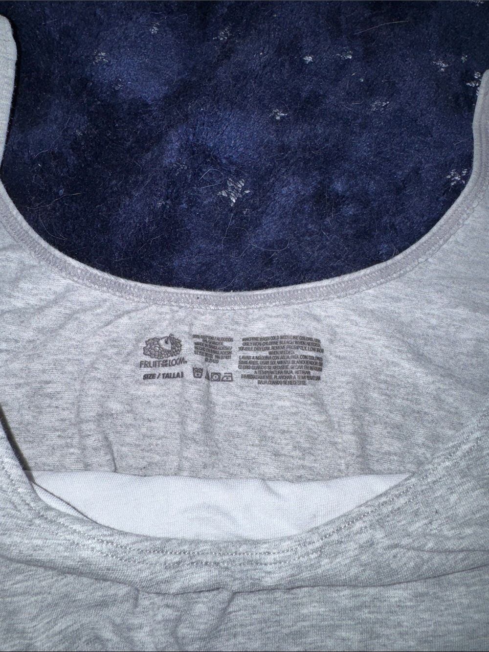 Fruit of the Loom Light Gray Scoop Neck Wireless Sports Bra****FINAL MARKDOWN*** - Picture 2 of 3